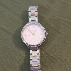 Fossil Stainless Steel Watch with White Dial